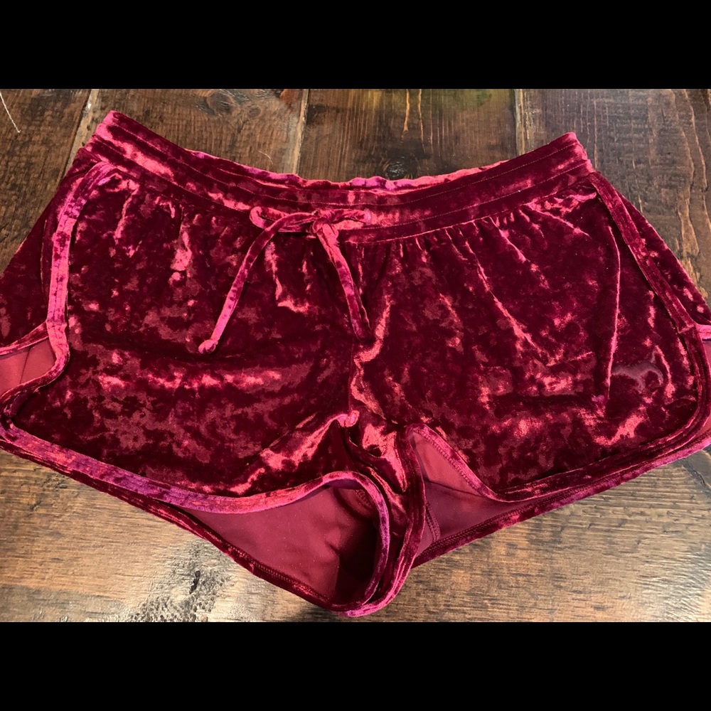 VS Pink velvet shorts